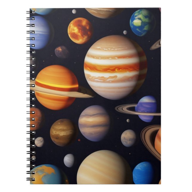 Planets Pattern Notizblock (Vorderseite)