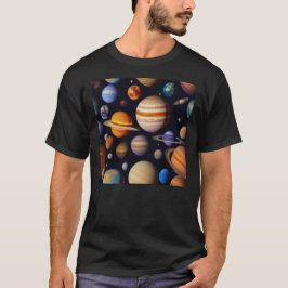 Planets Pattern T-Shirt