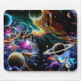 Planets Stars Nebula Mousepad