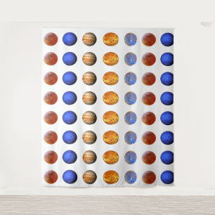 Planets Tapestry 88" x 104" Wandteppich