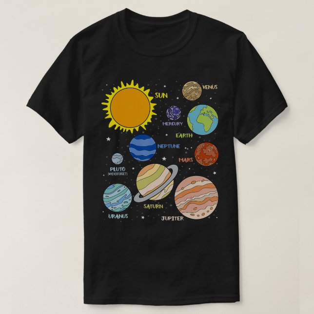 Planets Universe Astronomics Solar System Gi T-Shirt (Design vorne)