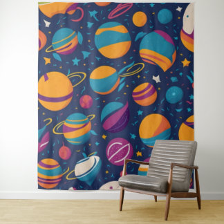  Planets Wallpaper Wandteppich