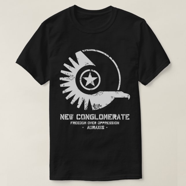 Planetside 2 Large NC Weathered Logo Classic T-Sh T-Shirt (Design vorne)