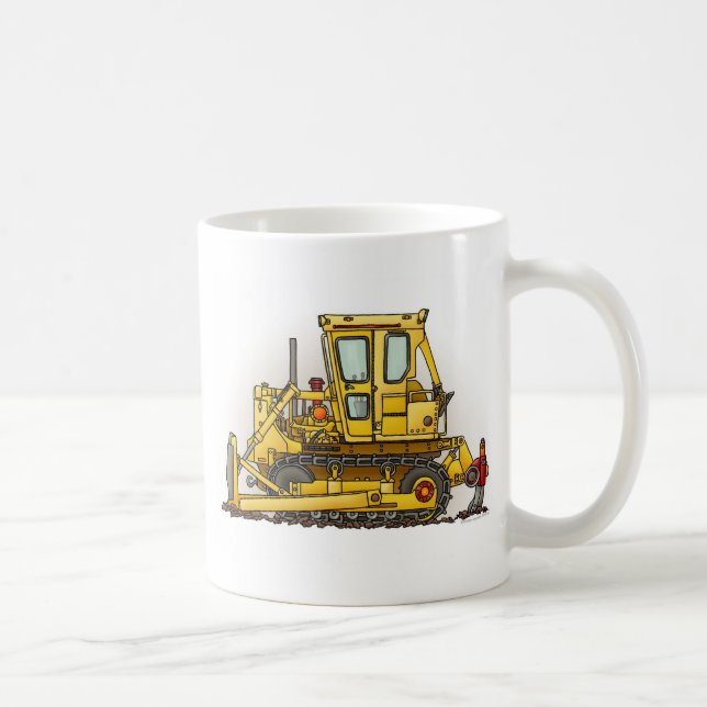 Planierraupen-Bulldozer-Kaffee-Tasse Tasse (Rechts)