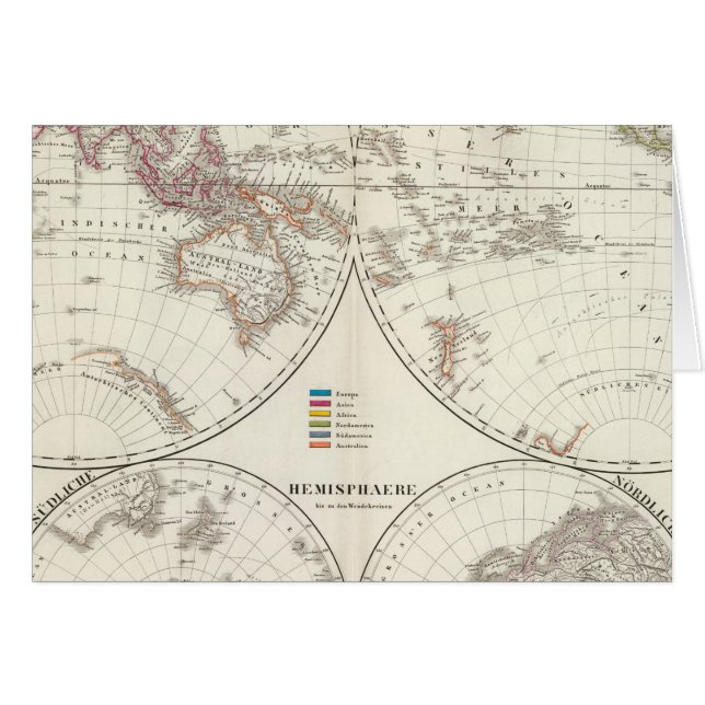 Planiglob der Erde Atlas-Karte (Vorderseite (Horizontal))