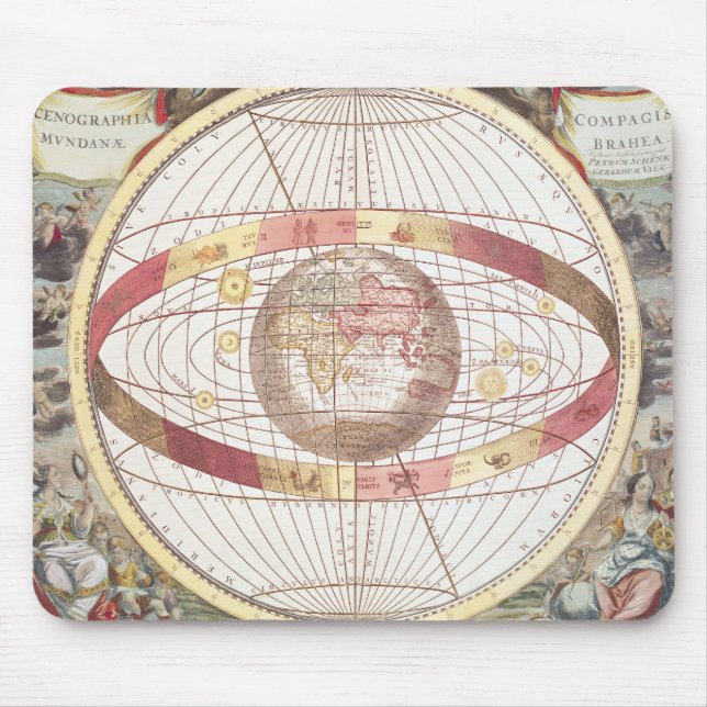 Planisphere, 'vom Atlas Coelestis Mousepad (Vorne)