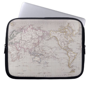 Planispheric Karte der Welt Laptopschutzhülle
