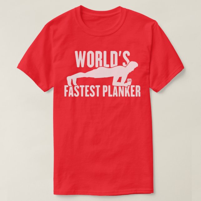 Planking Welten Schnellste Planker Gym Burgers T-Shirt (Design vorne)