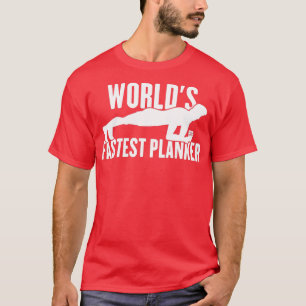 Planking Welten Schnellste Planker Gym Burgers T-Shirt