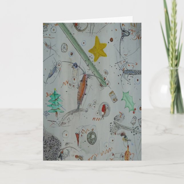 Plankton auf der Weihnachtsinsel Feiertagskarte (Vorderseite)