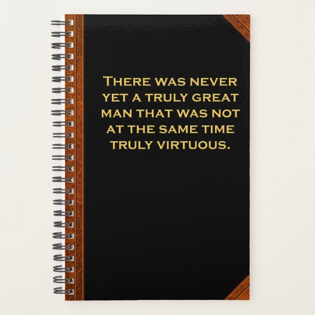 Planner Ben Franklin Zitat Great Man Virtuous Planer (Vorderseite)