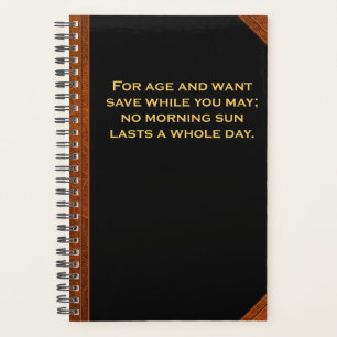 Planner Ben Franklin Zitat Morning Sun Vintag Planer