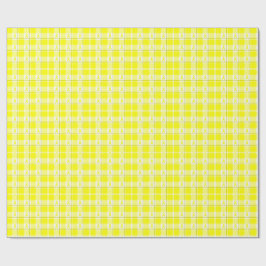 Planner Bladder Cancer Awareness Plaid, Yellow Geschenkpapier