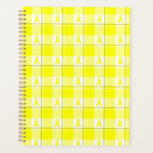 Planner Bladder Cancer Awareness Plaid, Yellow