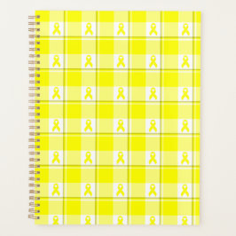 Planner Bladder Cancer Awareness Plaid, Yellow Planer