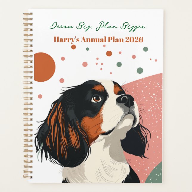 Planner For Dog Lover | King Charles Cavalier Planer (Vorderseite)