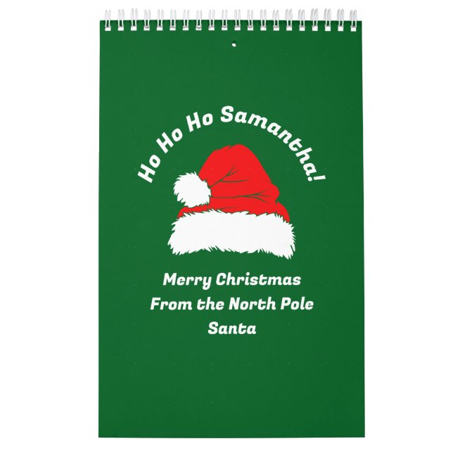 Planner Green Red White Santa Merry Christmas Kalender (Titelbild)