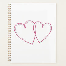 Planner Herz-Verbundene Notizbuch