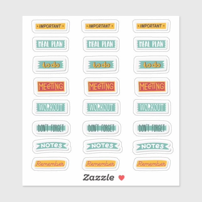 Planner Stickers Pack Aufkleber (Blatt)