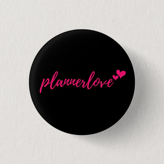 Plannerlove schwarzes Flair-Button Button (Vorderseite)