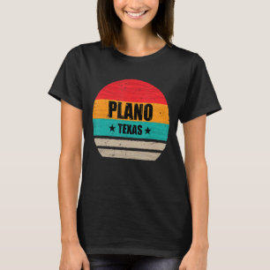 Plano Texas Retro Vintag Sunset US Staat Plano T-Shirt
