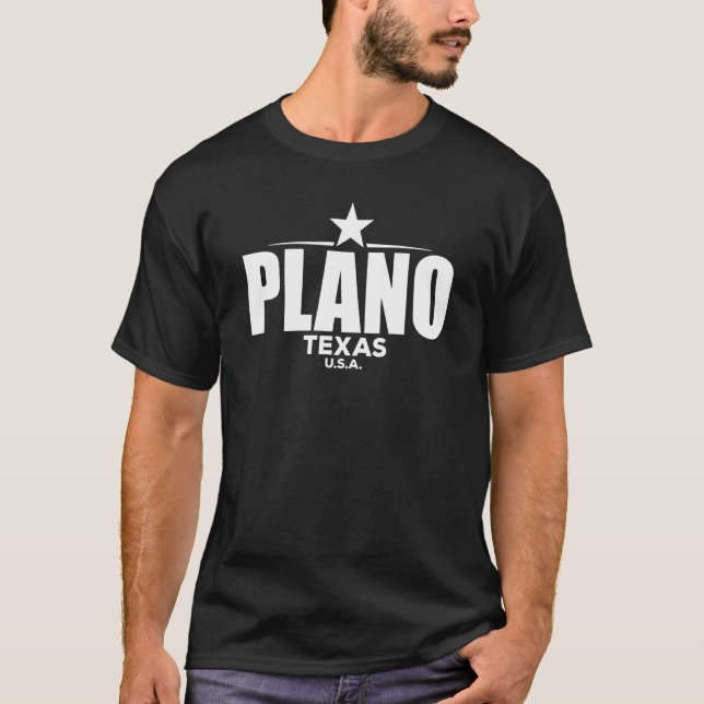 Plano Texas Retro Vintag T-Shirt (Vorderseite)