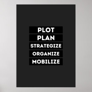 PLANPLANSTRATEGIE ORGANISIEREN MOBILIEN POSTER