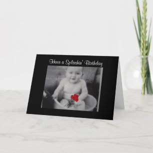 Planschender Baby-Geburtstag Karte