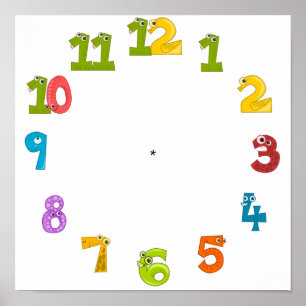 Planschild für die Uhr Poster