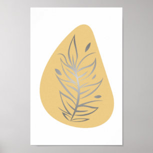 Plant Abstract Line Art Poster