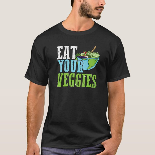 Plant Based Diet Eat More Veggies Cute Vegetarian T-Shirt (Vorderseite)