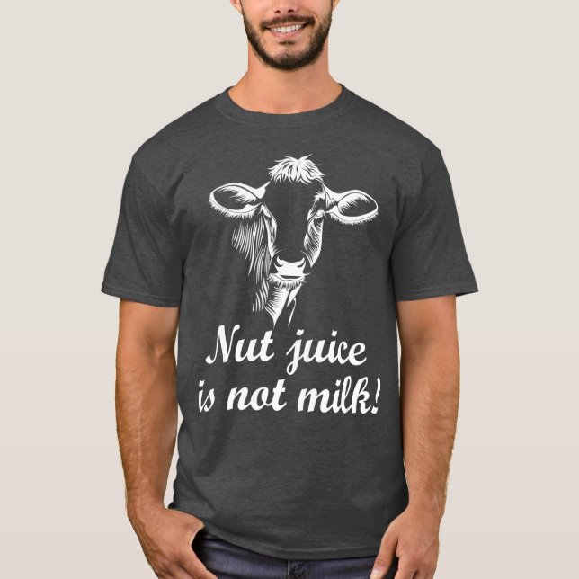 Plant Based Milk vs Dairy Milk Holstein Milk T-Shirt (Vorderseite)