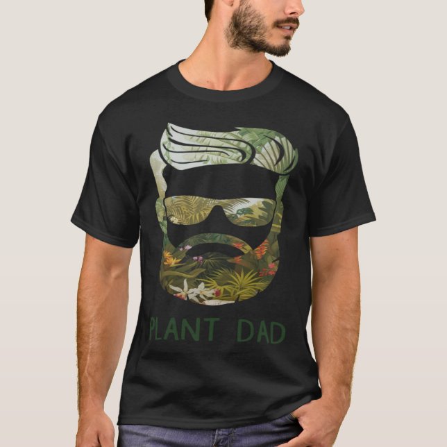 Plant Dad Bearded Father s Day T-Shirt (Vorderseite)
