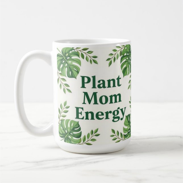 Plant energy mom cute botanical Coffee Mug Kaffeetasse (Links)