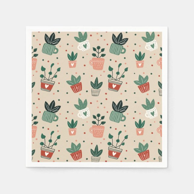 Plant Lover Paper Napkins Serviette (Vorderseite)