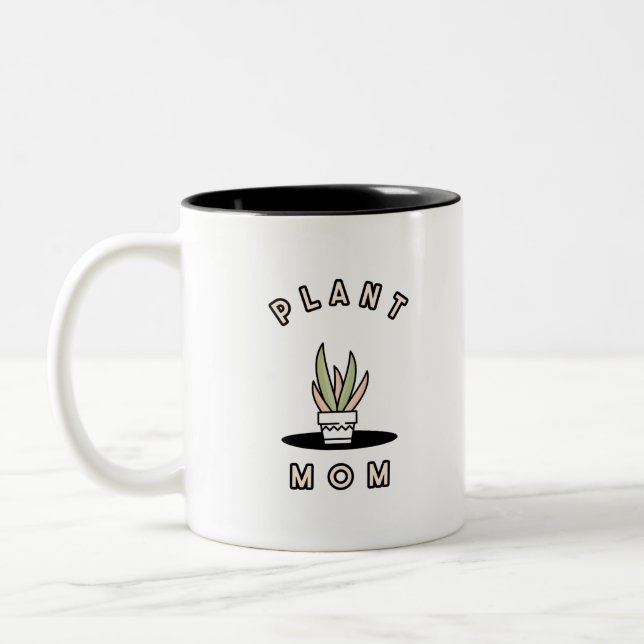Plant Mom Zweifarbige Tasse (Links)