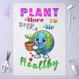 Plant More To Keep Me Healthy Seidenpapier