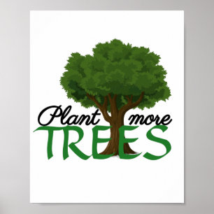 Plant more trees - tree design and quote poster