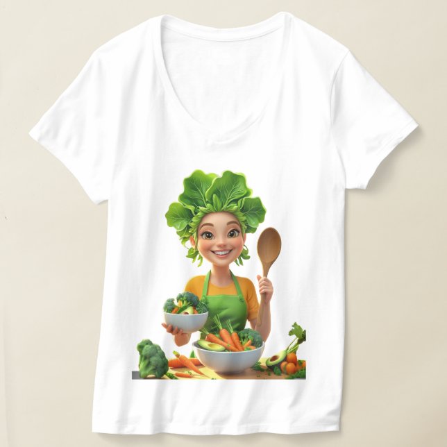 Plant-Powered Chef – Cooking with Kindness T-Shirt (Ablage )