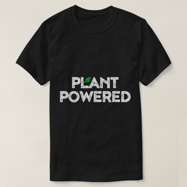 Plant Powered Eco Lifestyle Design T-Shirt (Design vorne)