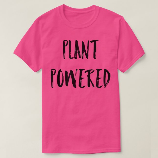 Plant Powered Funny Vegetarian Motivational Cute V T-Shirt (Design vorne)