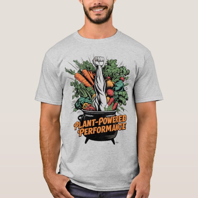 Plant-Powered Performance Wird Vibrant Vegan Athle T-Shirt (Vorderseite)