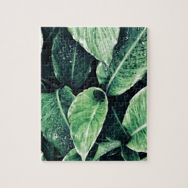 Plant Print Groen Kunst Green Art Puzzle (Vertikal)
