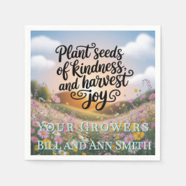 Plant Seeds of Kindness Customizable Serviette