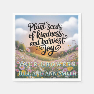 Plant Seeds of Kindness Customizable  Serviette