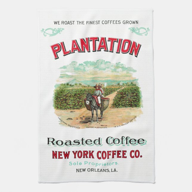 Plantage Röstkaffee Geschirrtuch (Vertikal)