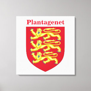 Plantagenet Royal Wappen mit Name Leinwanddruck