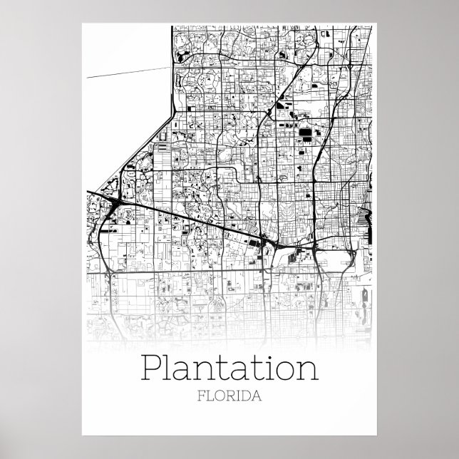 Plantagenkarte - Florida - Stadtplan Poster (Vorne)