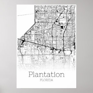 Plantagenplan - Florida - Stadtplan Poster