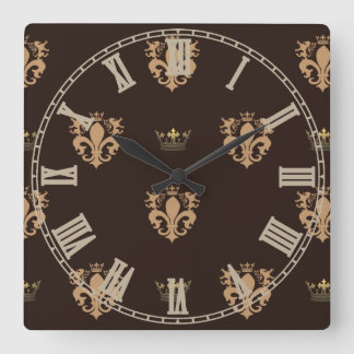 Plantagensymbol Quadratische Wanduhr